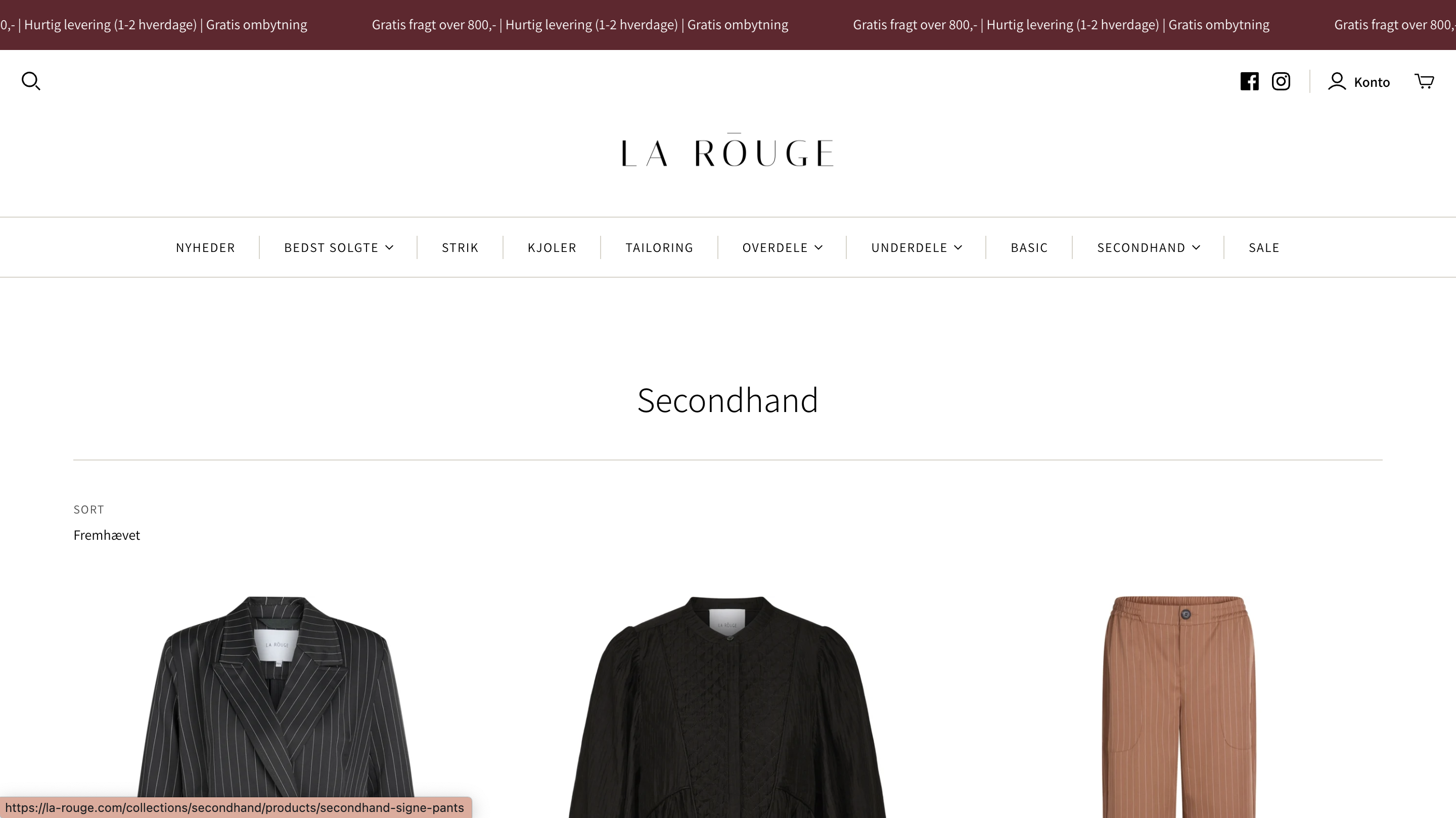 Skærmbillede af La Rouge's second hand side